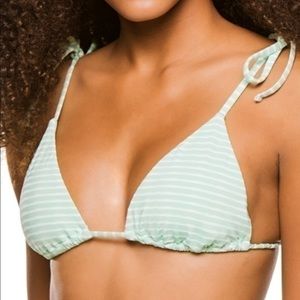 Onia Avery bikini top in bay blue NWT m